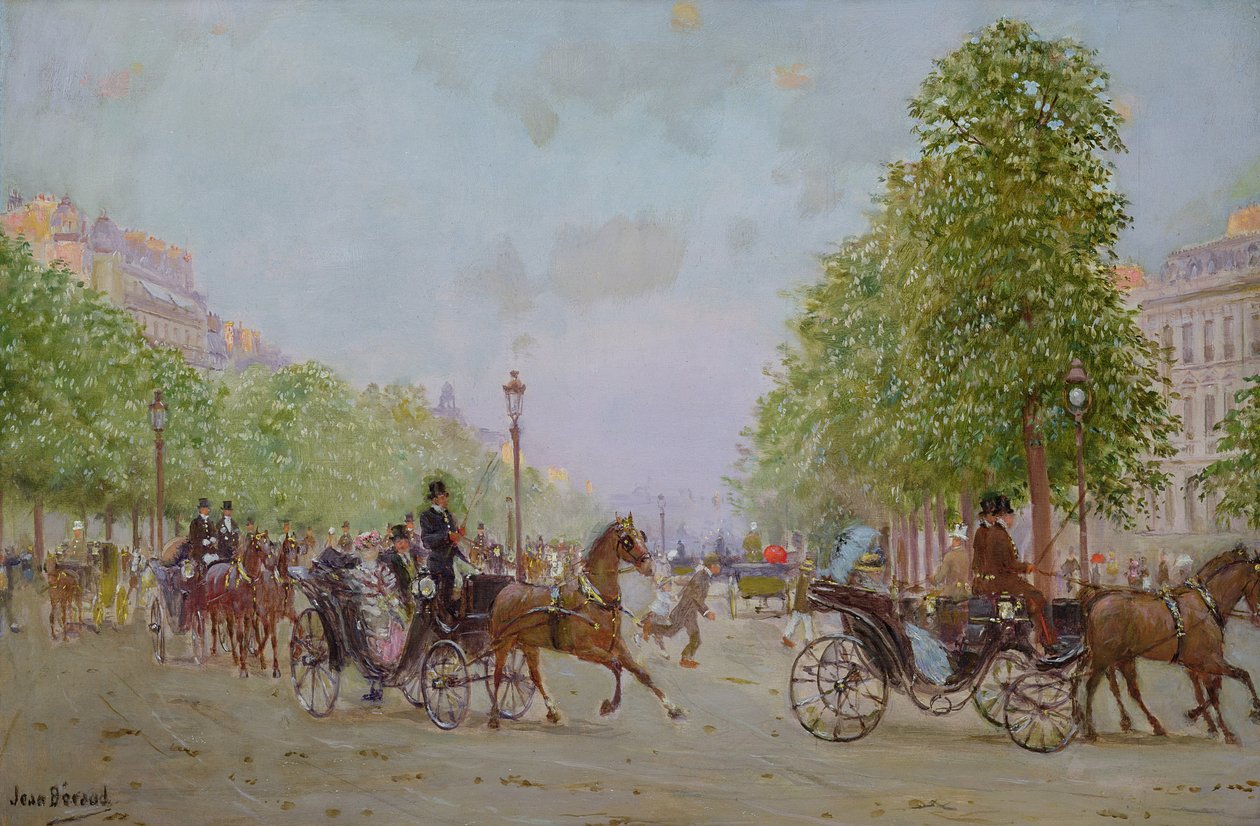 Promenaden på Champs-Elysees af Jean Beraud
