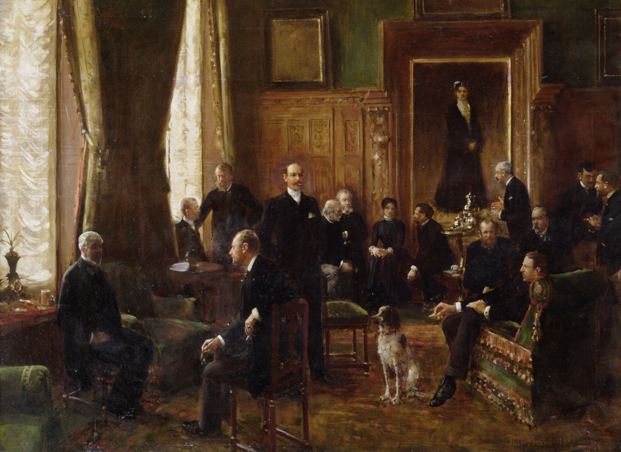 Grevinde Potockas salon, 1887 af Jean Beraud