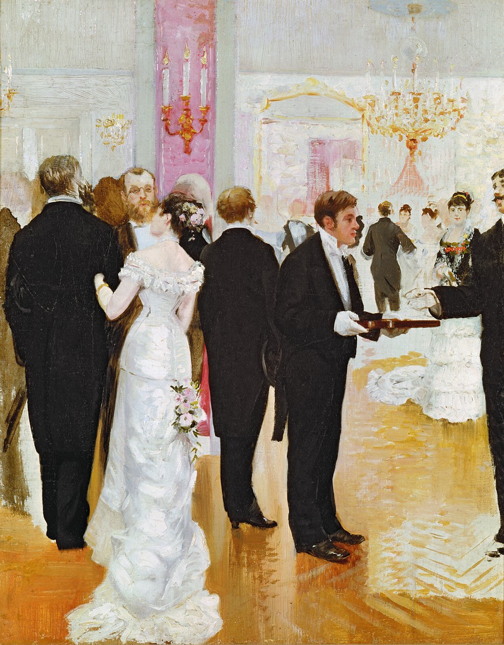 Bryllupsreceptionen, ca. 1900 af Jean Beraud