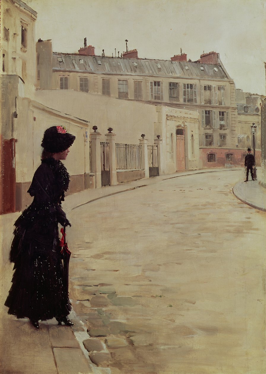 Venter, Rue de Chateaubriand, Paris af Jean Beraud
