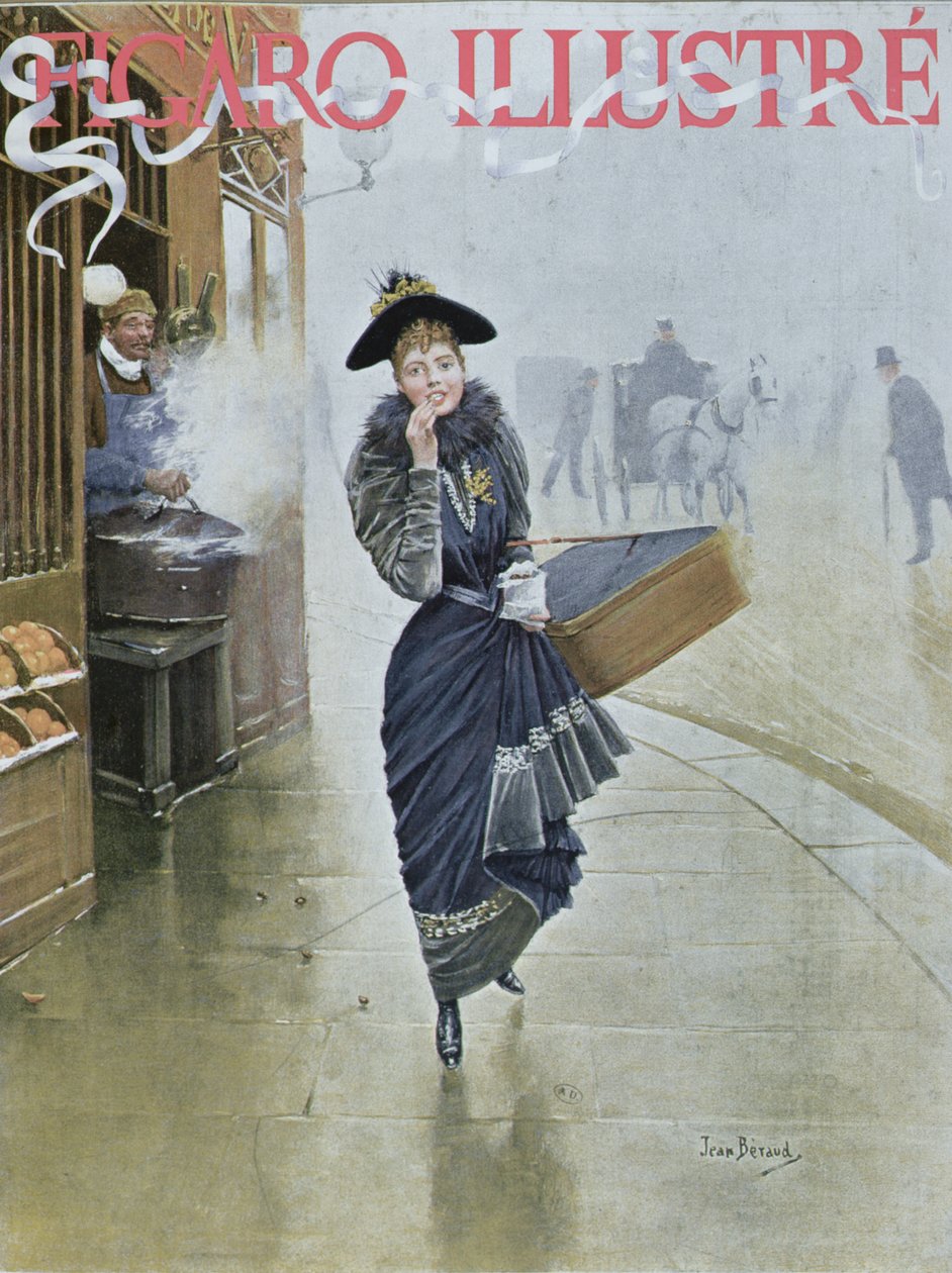 Ung parisisk hattemager, forsideillustration af "Figaro Illustre", februar 1892 af Jean Beraud