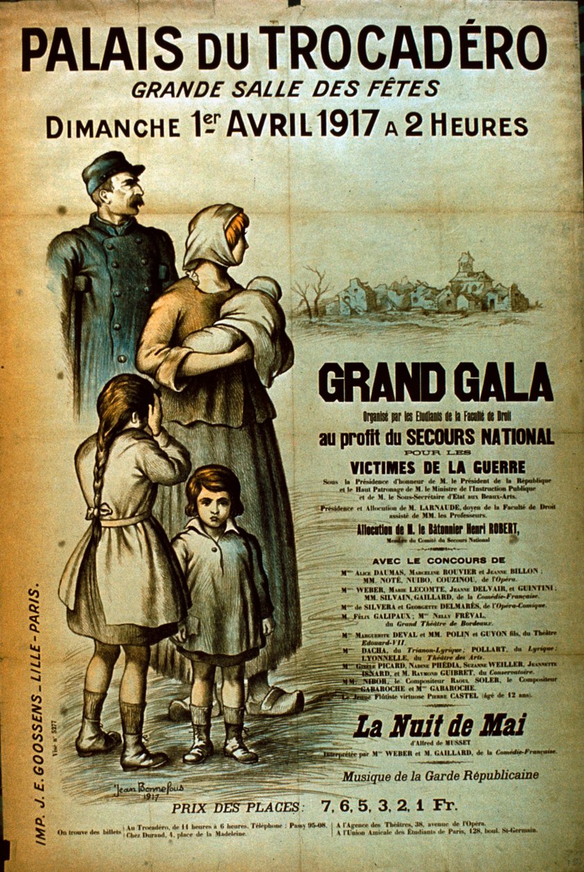 En plakat for Palais du Trocadero, 1917 af Jean Bonnefous