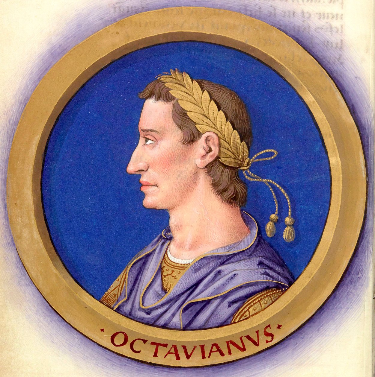 Beskrivelse af de tolv kejsere med deres figurer 2-Augustus af Jean Bourdichon