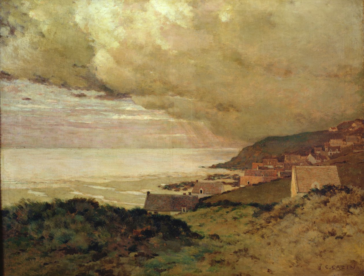 Storm, Enquihen, Pas-de-Calais, 1876 af Jean Charles Cazin