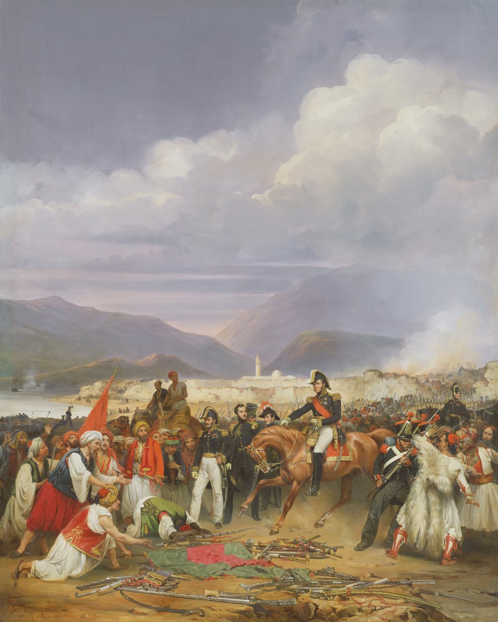 Capture of Morea Castle, 30. oktober 1828, 1836 af Jean Charles Langlois