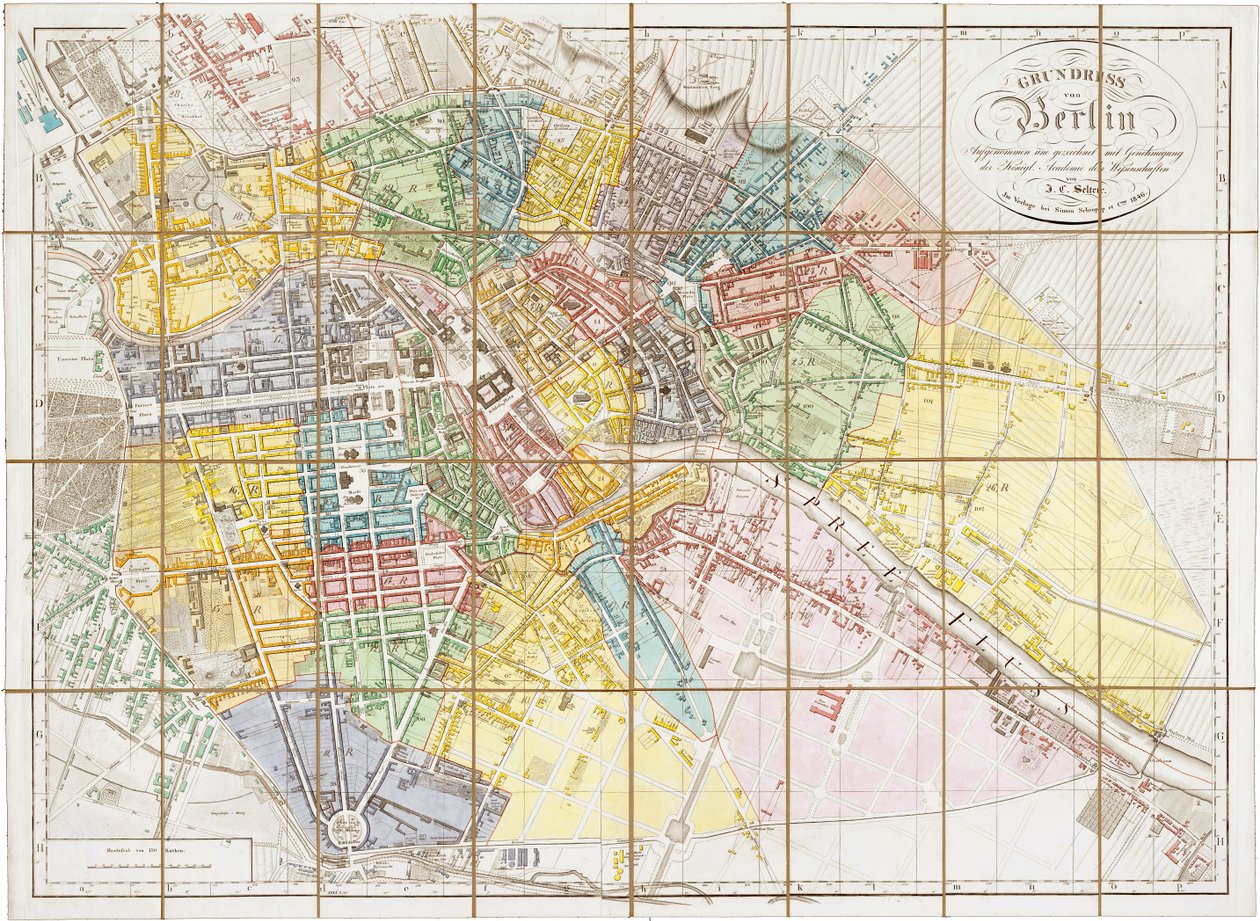 Plantegning af Berlin Taget og tegnet med tilladelse fra Königl. Academy of Sciences af J.C.Selter. af Jean Chrétien Selter
