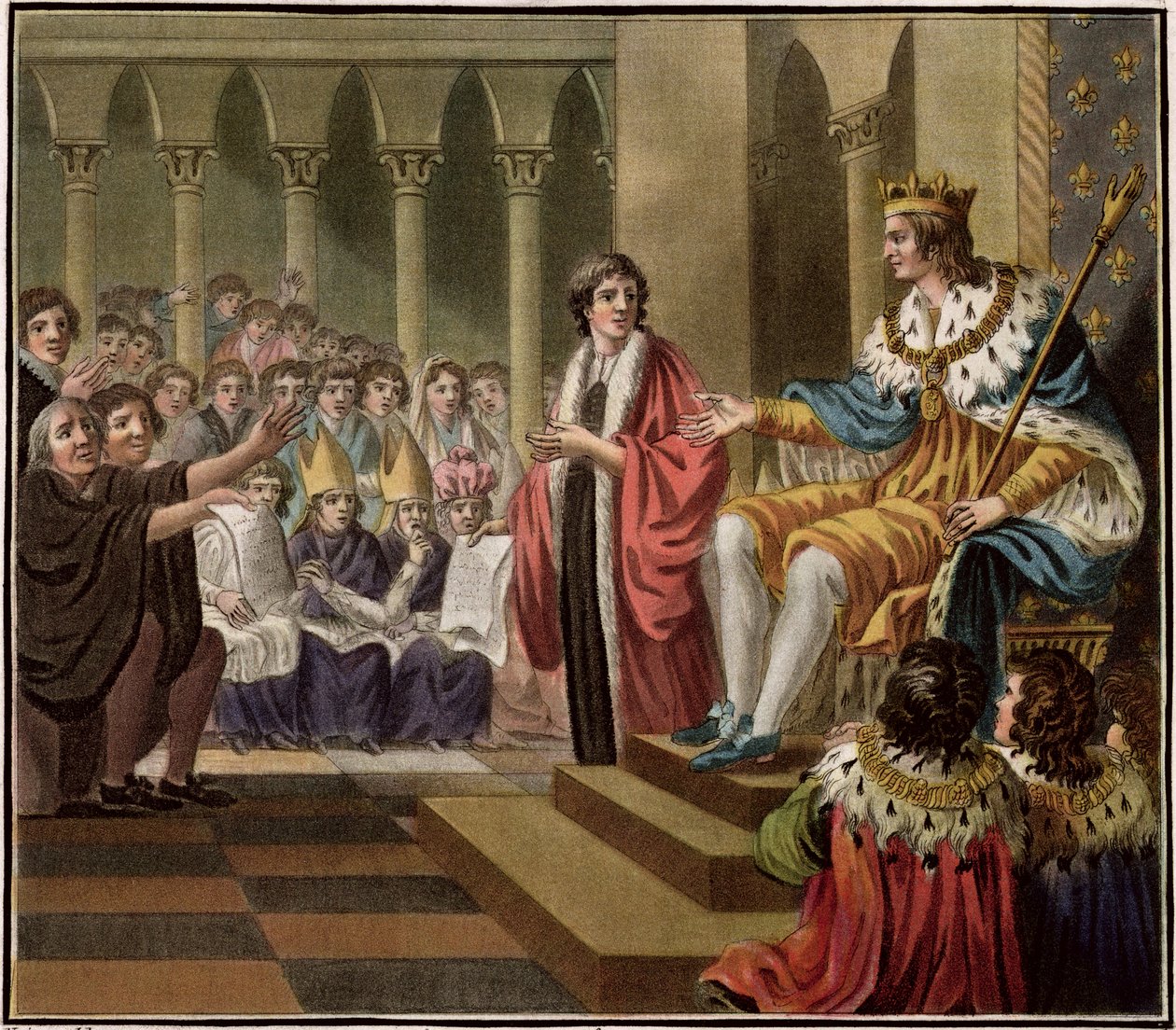 Ludvig XII (1462-1515) Erklæret Folkets Fader, indgraveret af Jean Baptiste Morret (fl. 1790-1820), 1789 af Jean Claude Naigeon