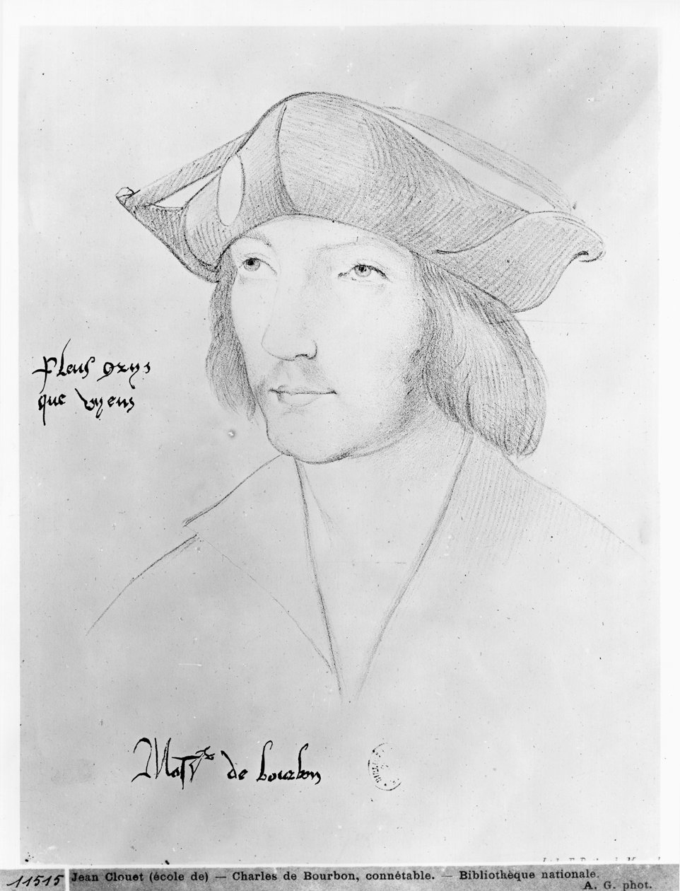 Charles de Bourbon (1490-1527) 1500-tallet af Jean Clouet