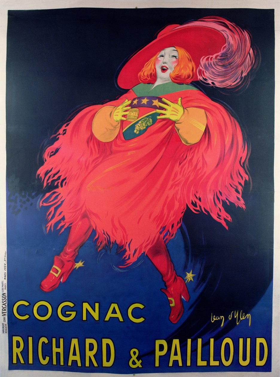 Plakat reklame cognac destilleret af Richard und Pailloud af Jean D