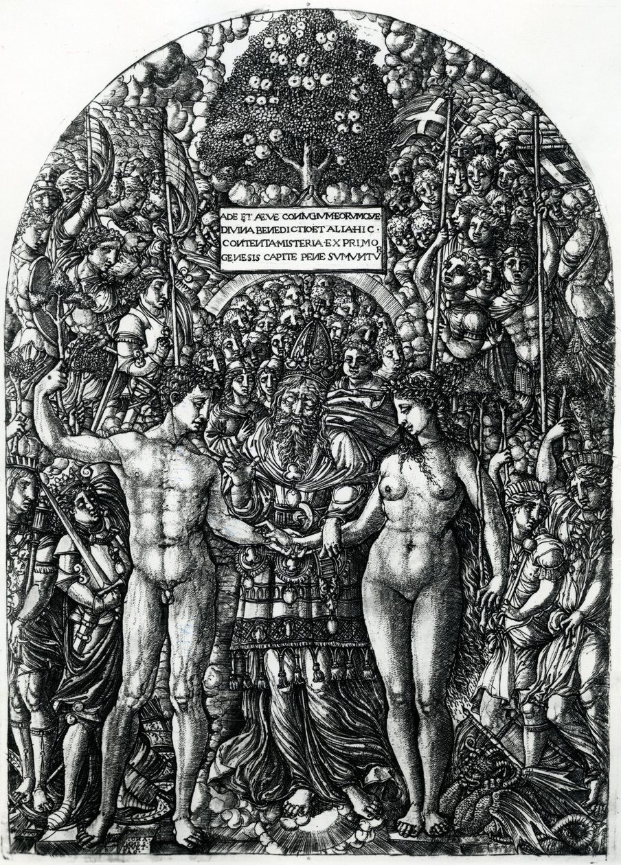 Adams og Evas ægteskab, ca. 1540-55 af Jean Duvet