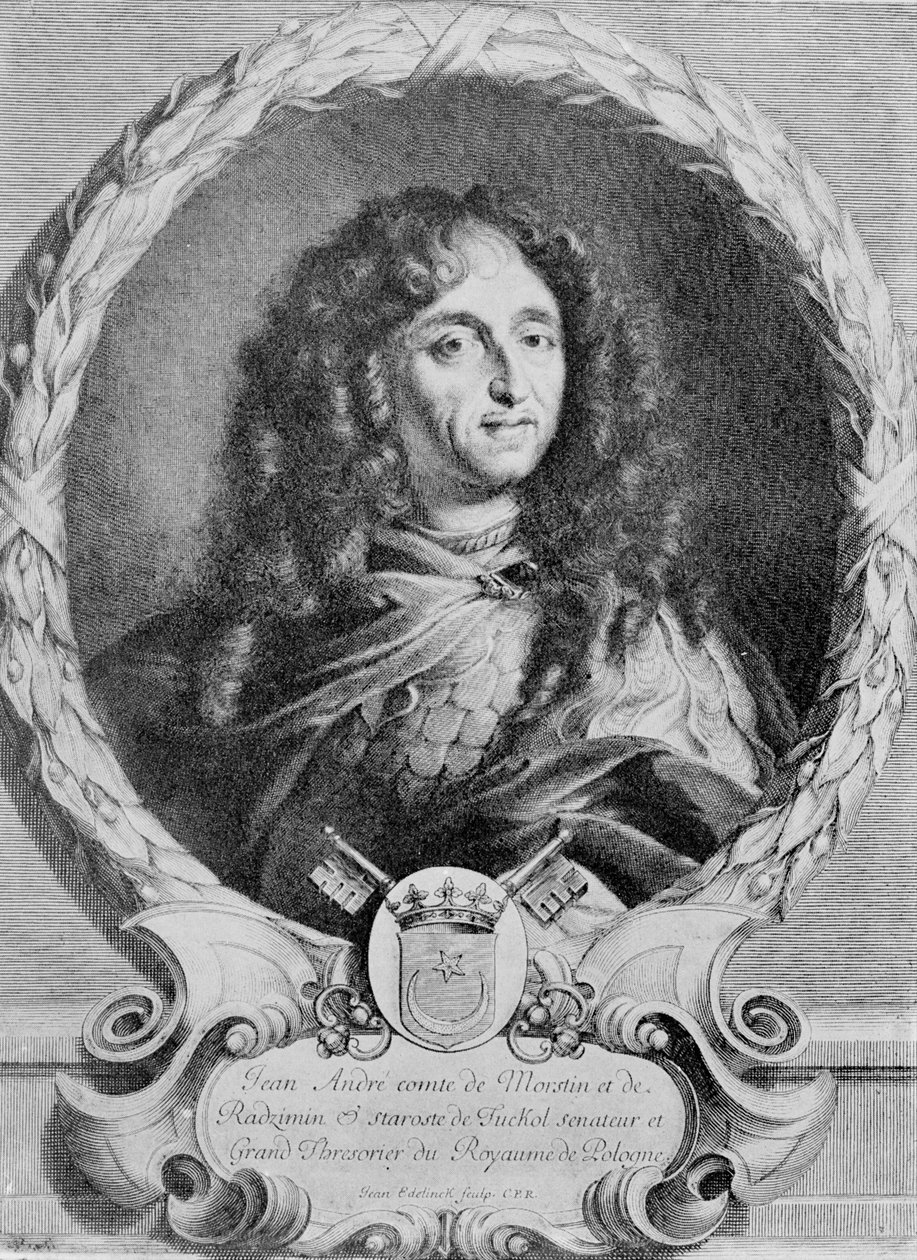 Portræt af Jan Andrzej Morsztyn (1620-93) af Jean Edelinck