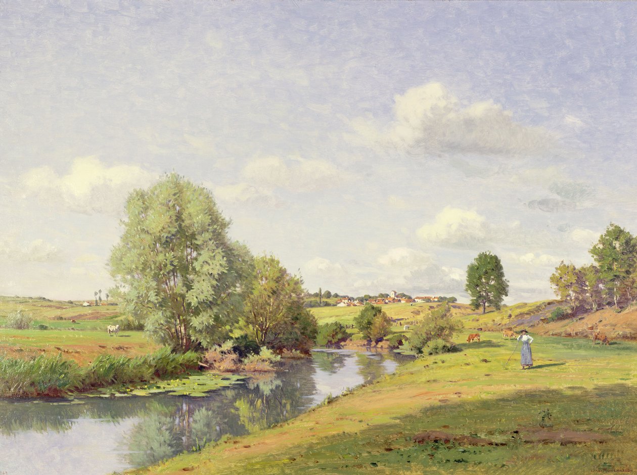 Saone-floden nær Grignancourt af Jean F. Monchablon