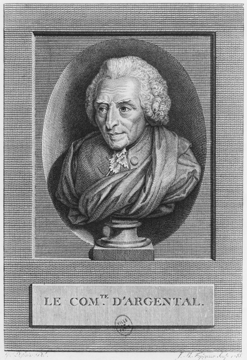 Charles Augustin de Ferriol, greve af Argental, graveret af Jean Baptiste Fosseyeux (1752-1824) 1788 af Jean Florent Defraine