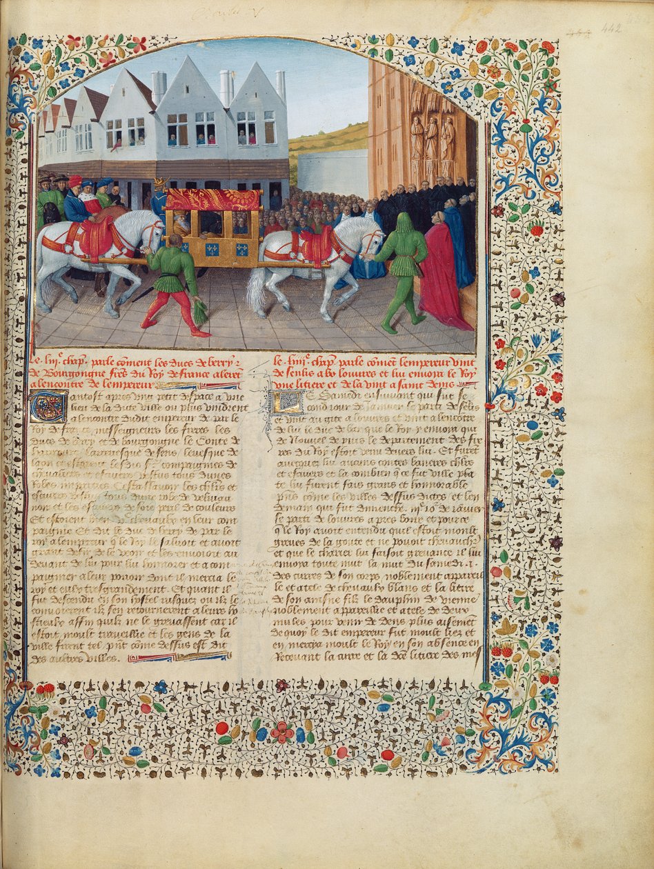 Ms Fr 6465 fol.442 Kejser Karl IV