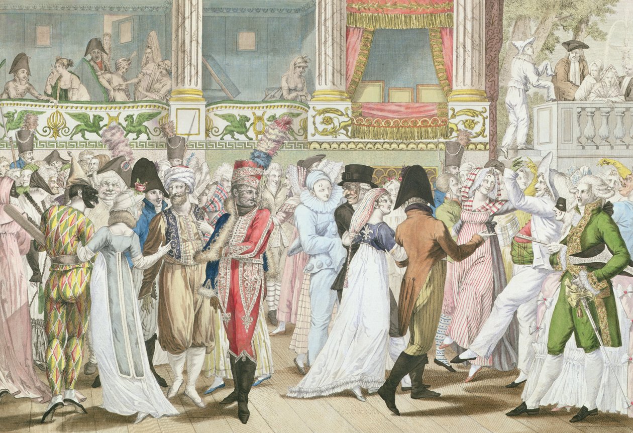 Kostumebal i Operaen, efter 1800 af Jean Francois Bosio