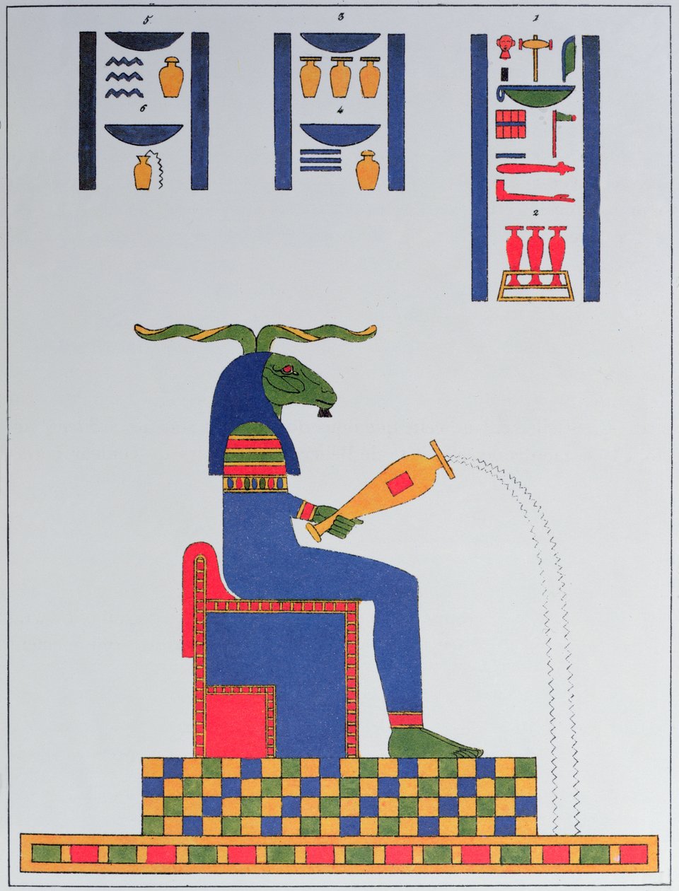 Guden Khnum, 1823 af Jean Francois Champollion