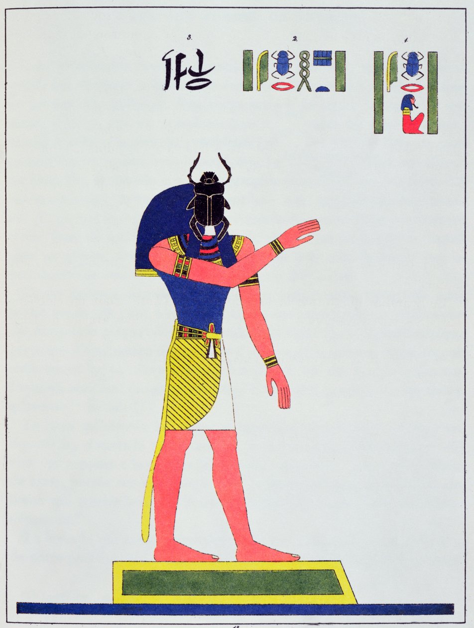 Guden, Khepri, 1823 af Jean Francois Champollion