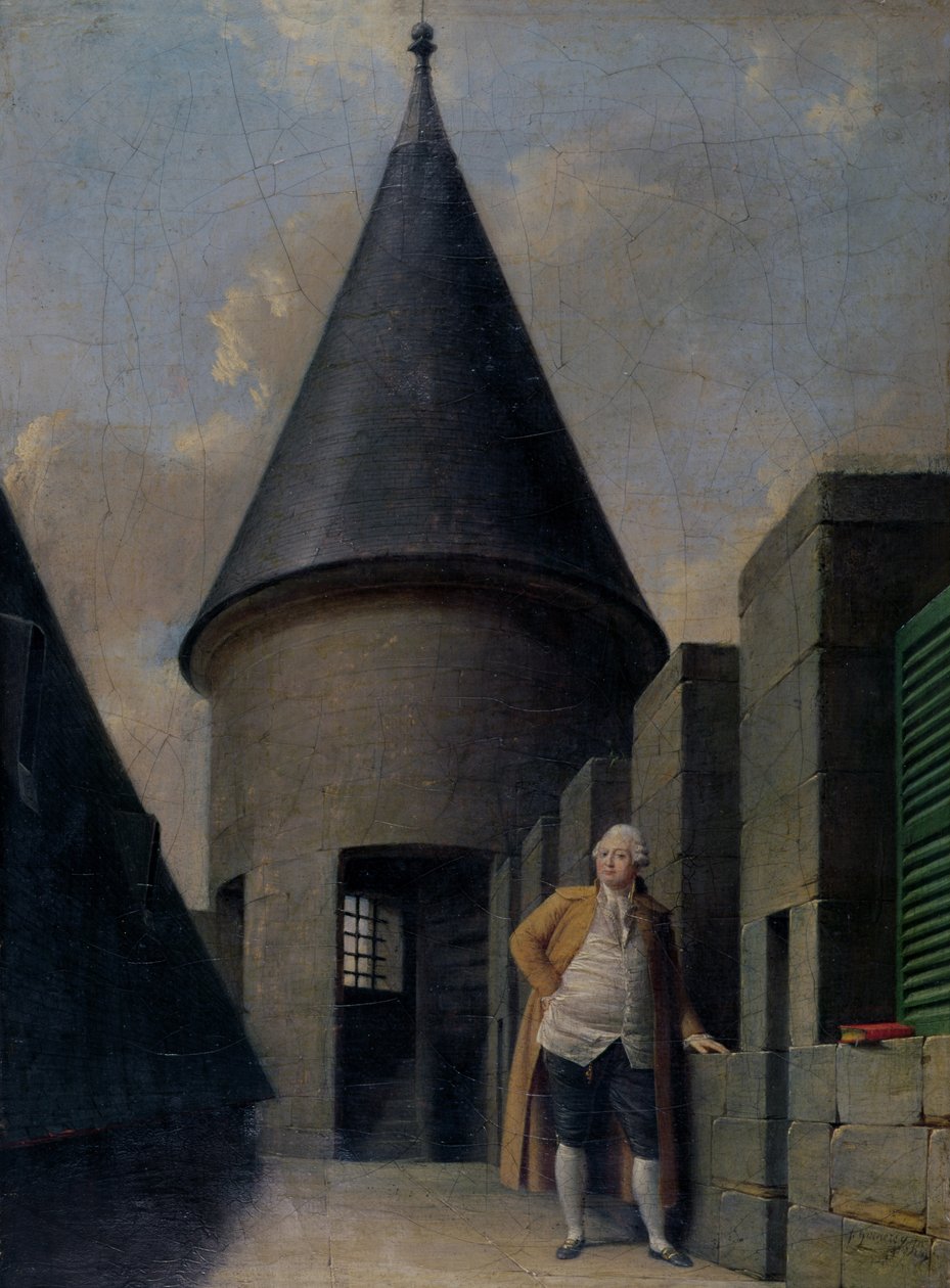 Ludvig XVI (1754-1793) i fængsel ved templet, slutningen af det 18. århundrede af Jean Francois Garneray