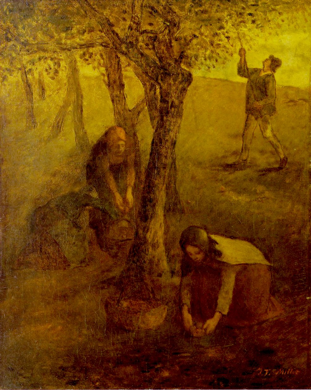 Indsamling af æbler af Jean Francois I Millet
