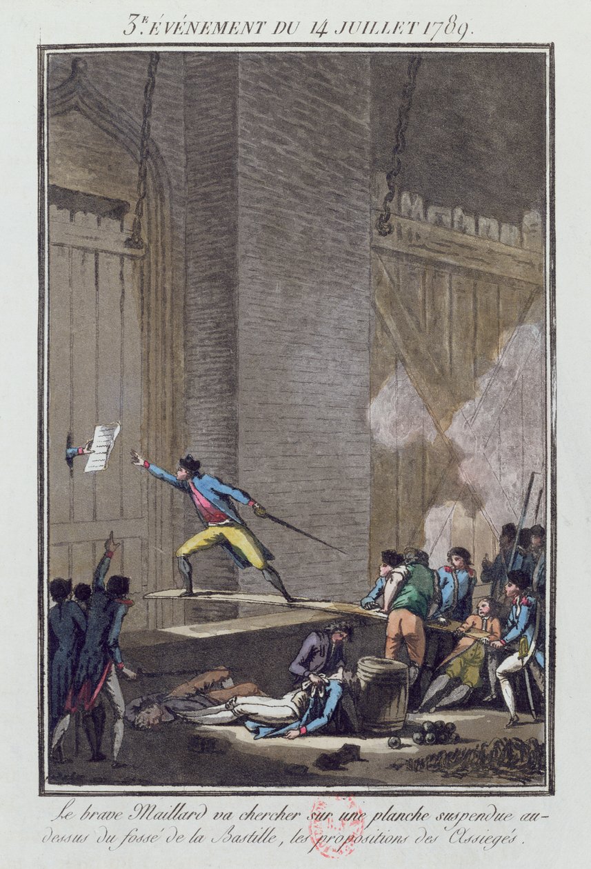 Stanislas-Marie Maillard (1763-94) ved stormen af Bastillen den 14. juli 1789 af Jean Francois Janinet