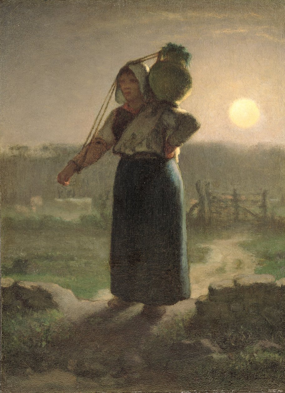 En mælkepige, ca. 1853 af Jean Francois Millet