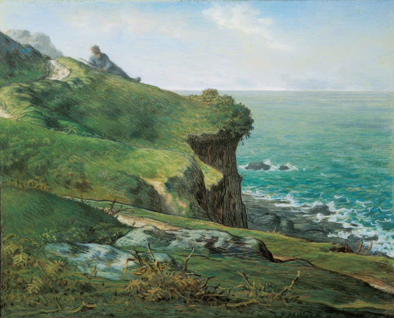 Klipper i Gréville af Jean Francois Millet