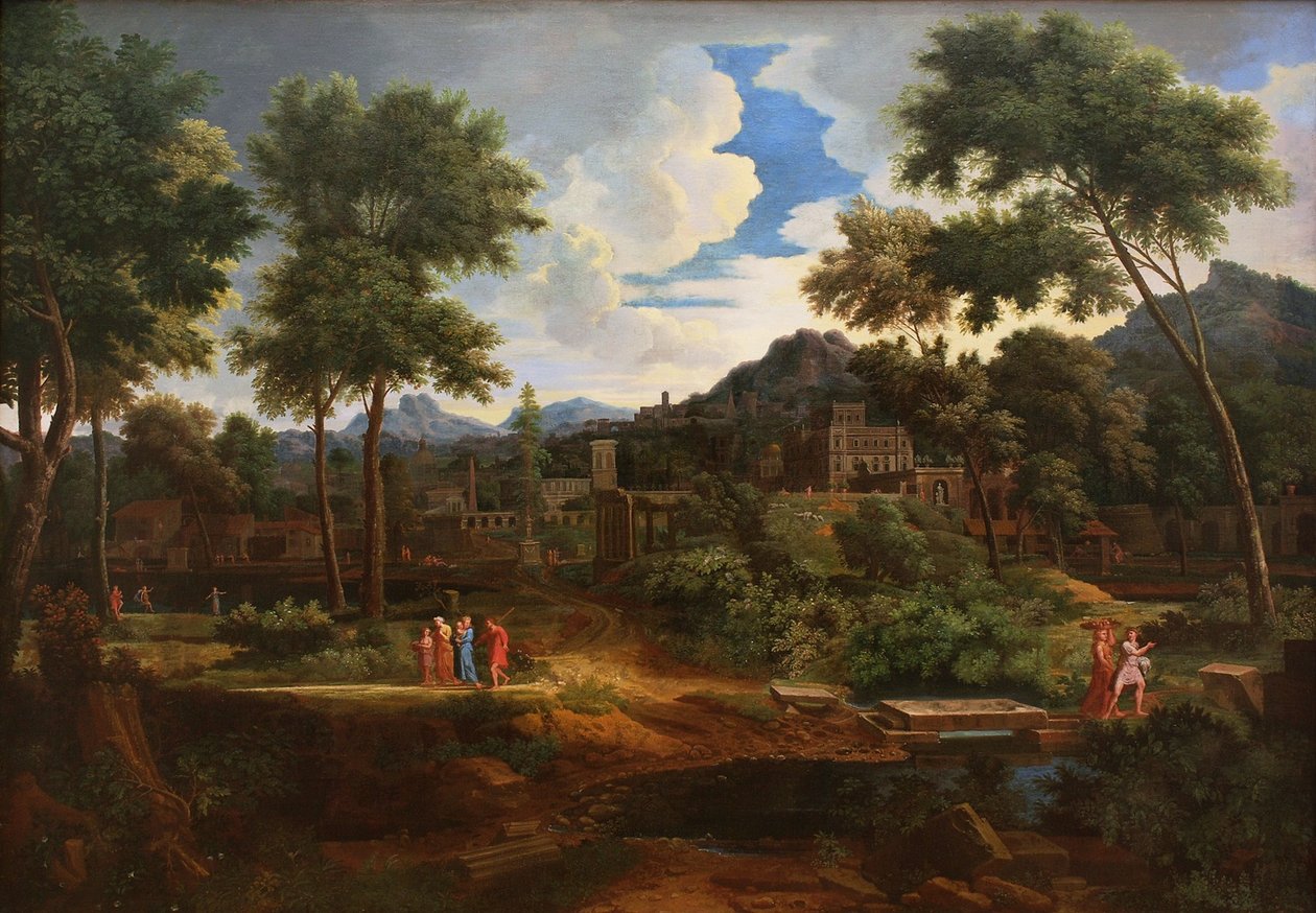 Klassisk landskab af Jean Francois Millet