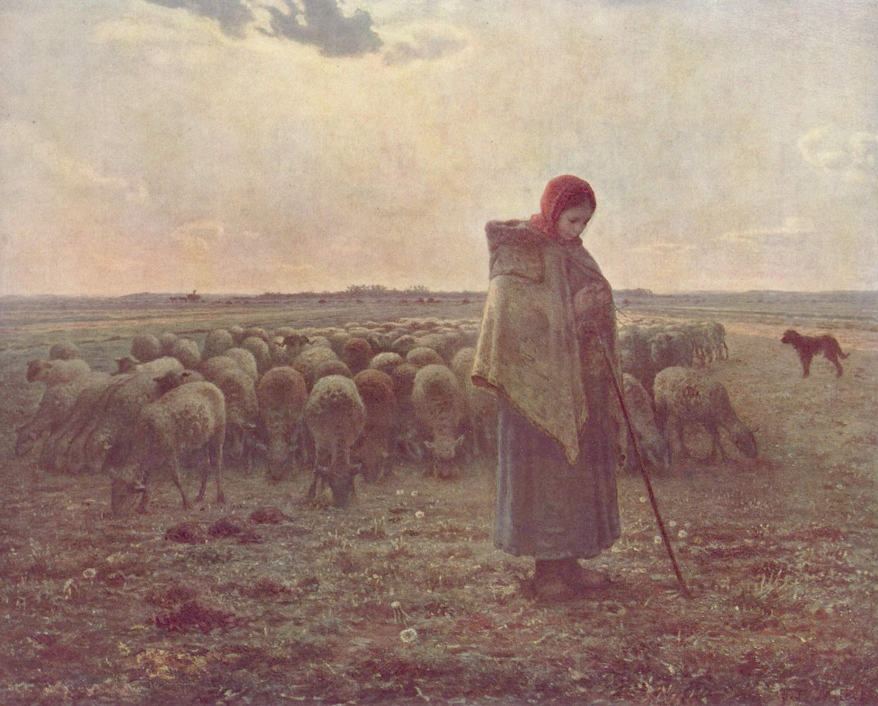 Pigen passer fårene af Jean Francois Millet