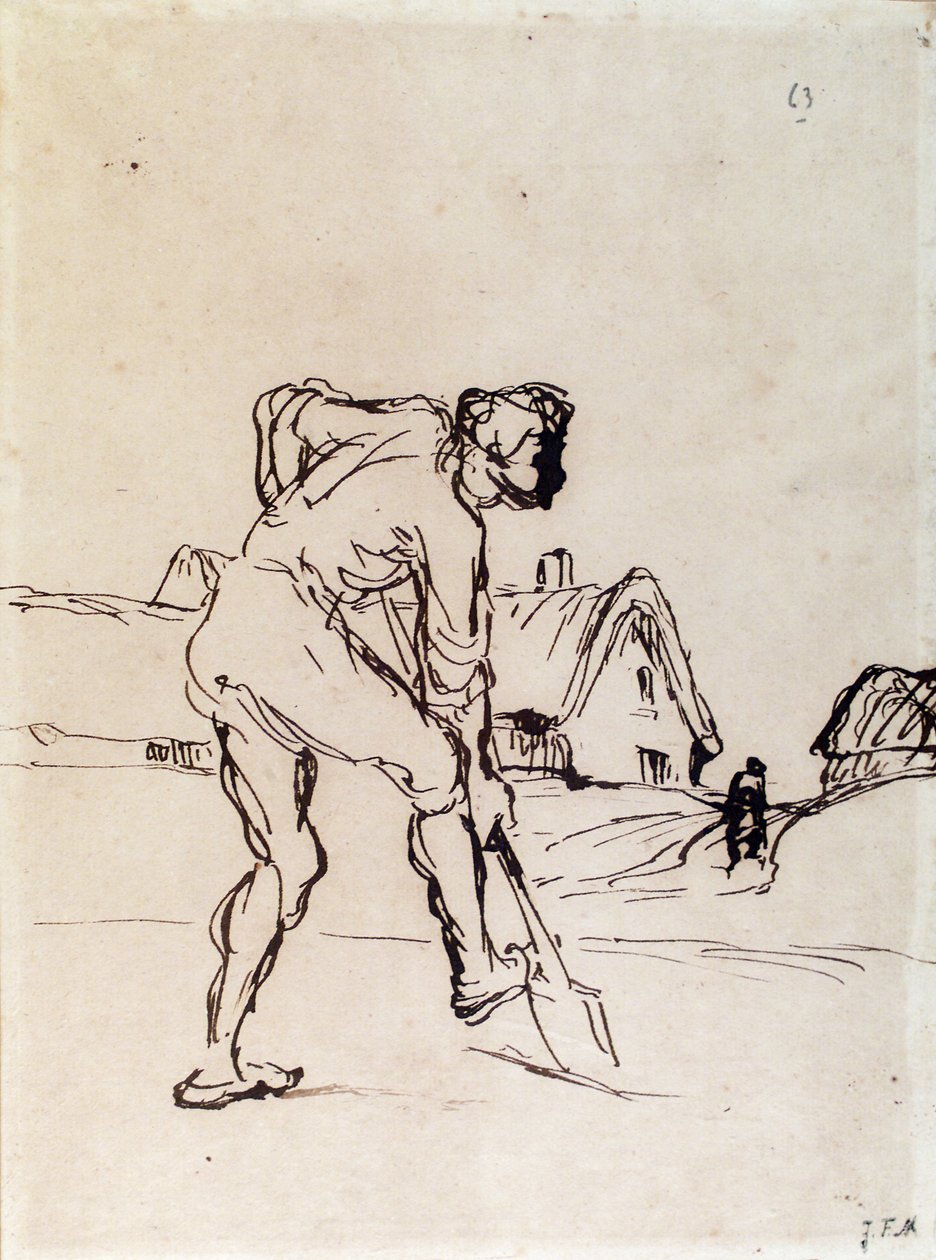 Bondegravning af Jean Francois Millet