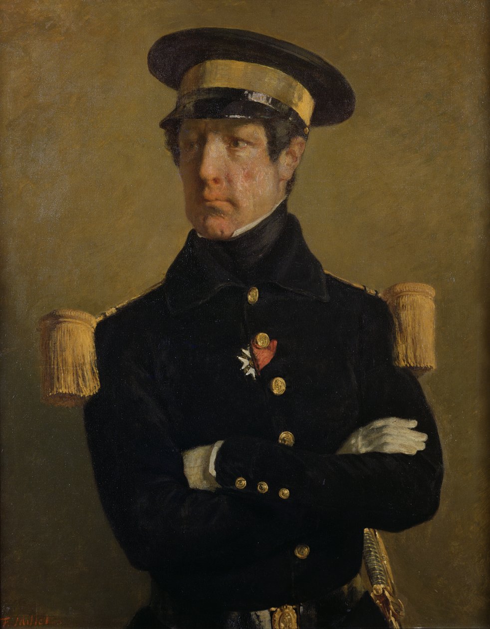 Pierre Claude Aimable Gachot, løjtnant ved søværnet, ca. 1845 af Jean Francois Millet
