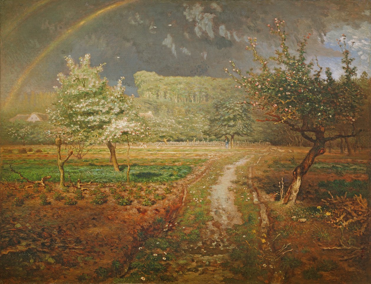 Forår ved Barbizon, 1868-73 af Jean Francois Millet