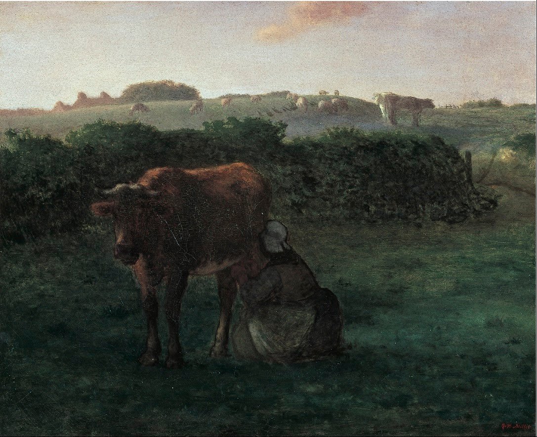 Kvinde, der malkede en ko af Jean Francois Millet