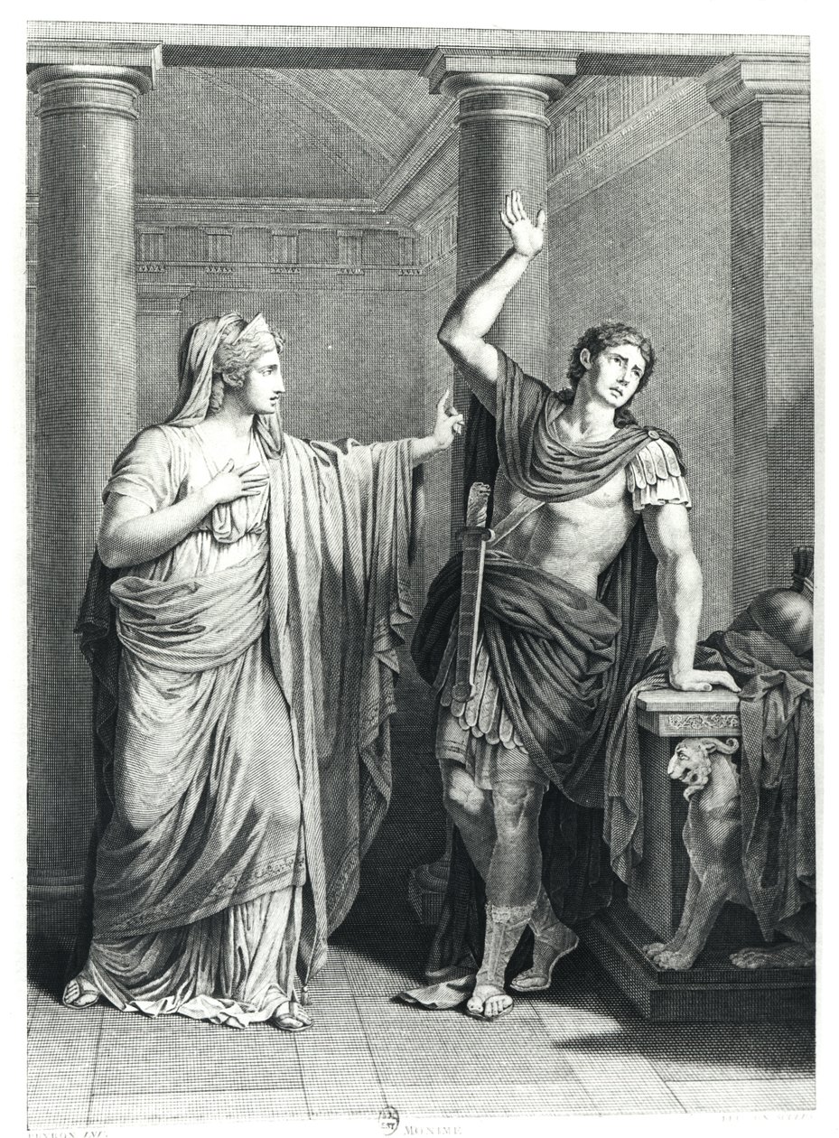 Monime og Xiphares, illustration fra 