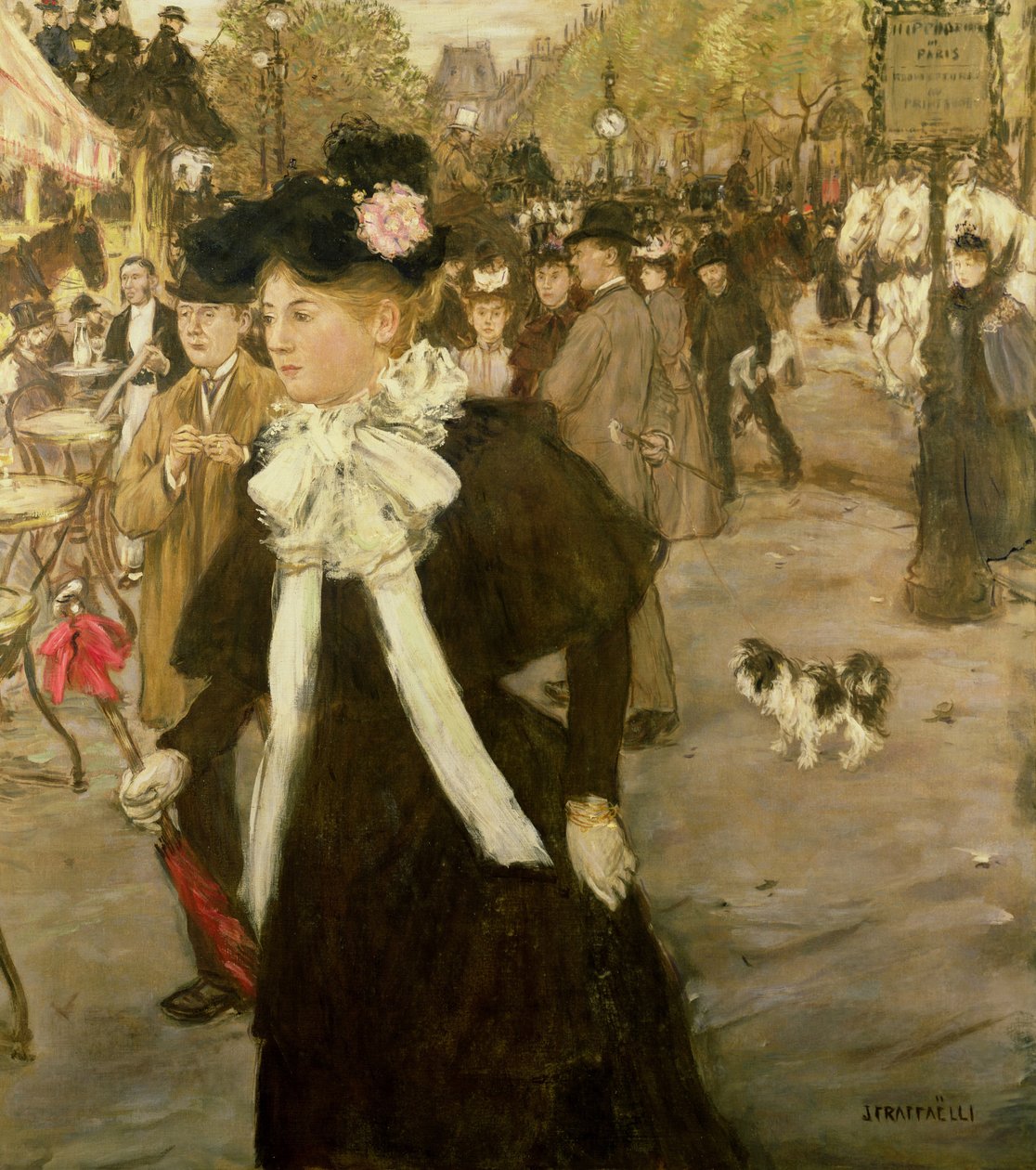 Boulevard des Italiens, ca. 1899 af Jean Francois Raffaelli