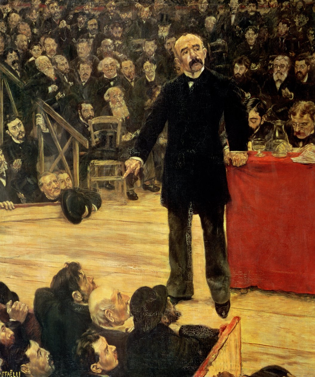 Georges Clemenceau (1841-1929) Holder en tale ved Cirque Fernando, 1883 af Jean Francois Raffaelli