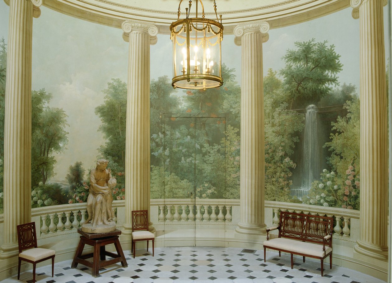 Rund spisestue i Pavillon de Musique, bygget 1781 af Jean Francois Therese Chalgrin