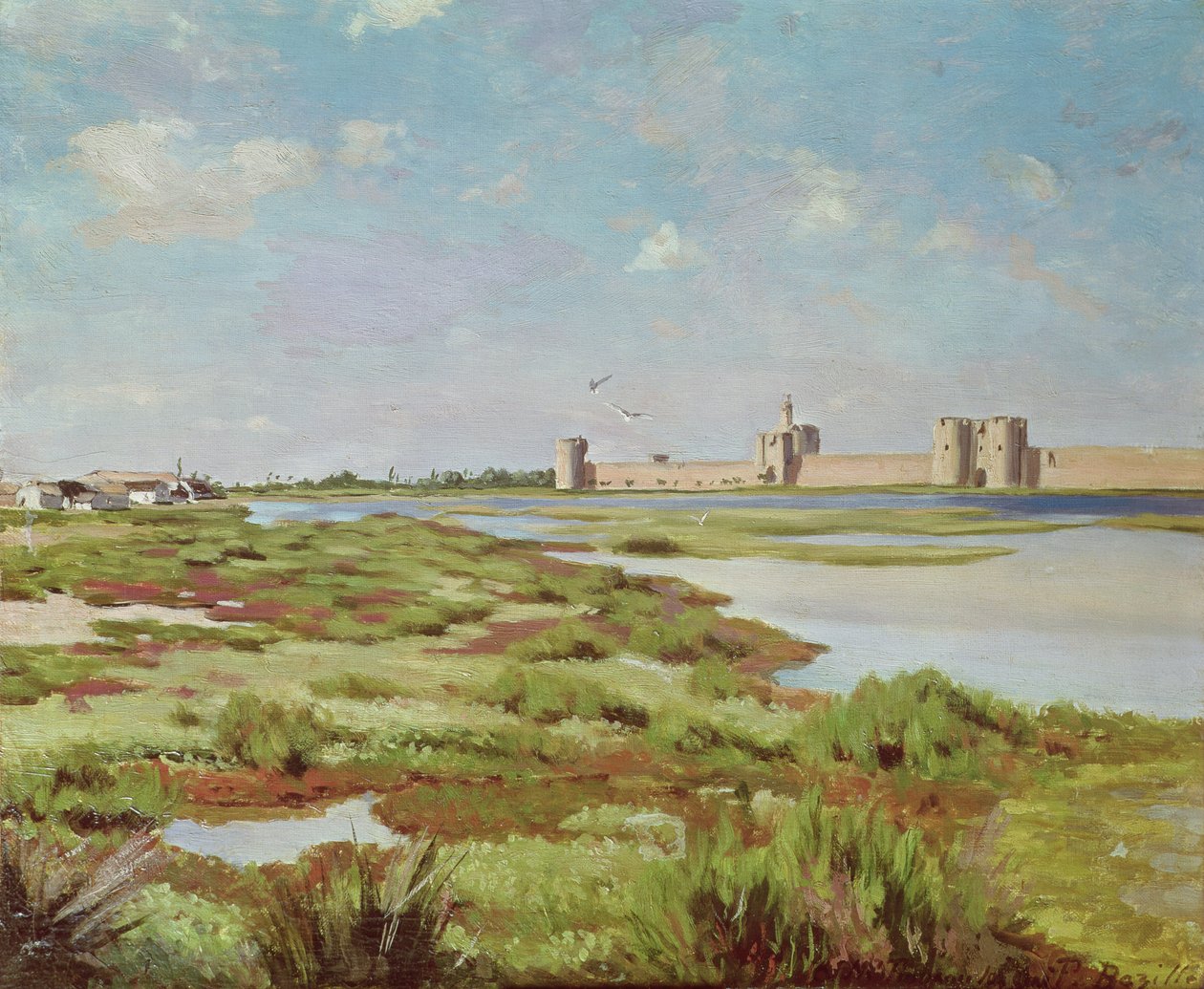 Bymuren i Aigues-Mortes, 1867 af Jean Frederic Bazille