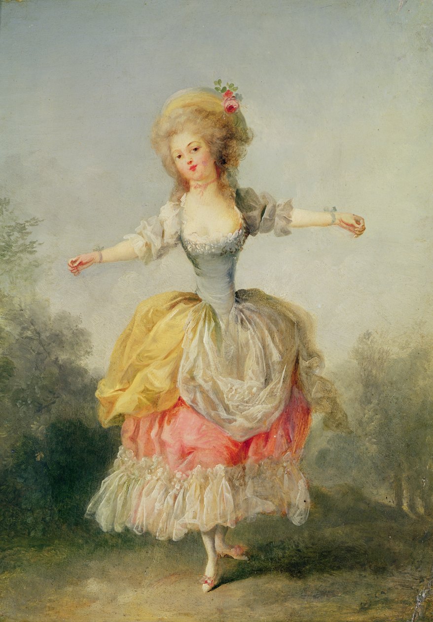 Danser i Louis XVI kostume af Jean Frederic Schall