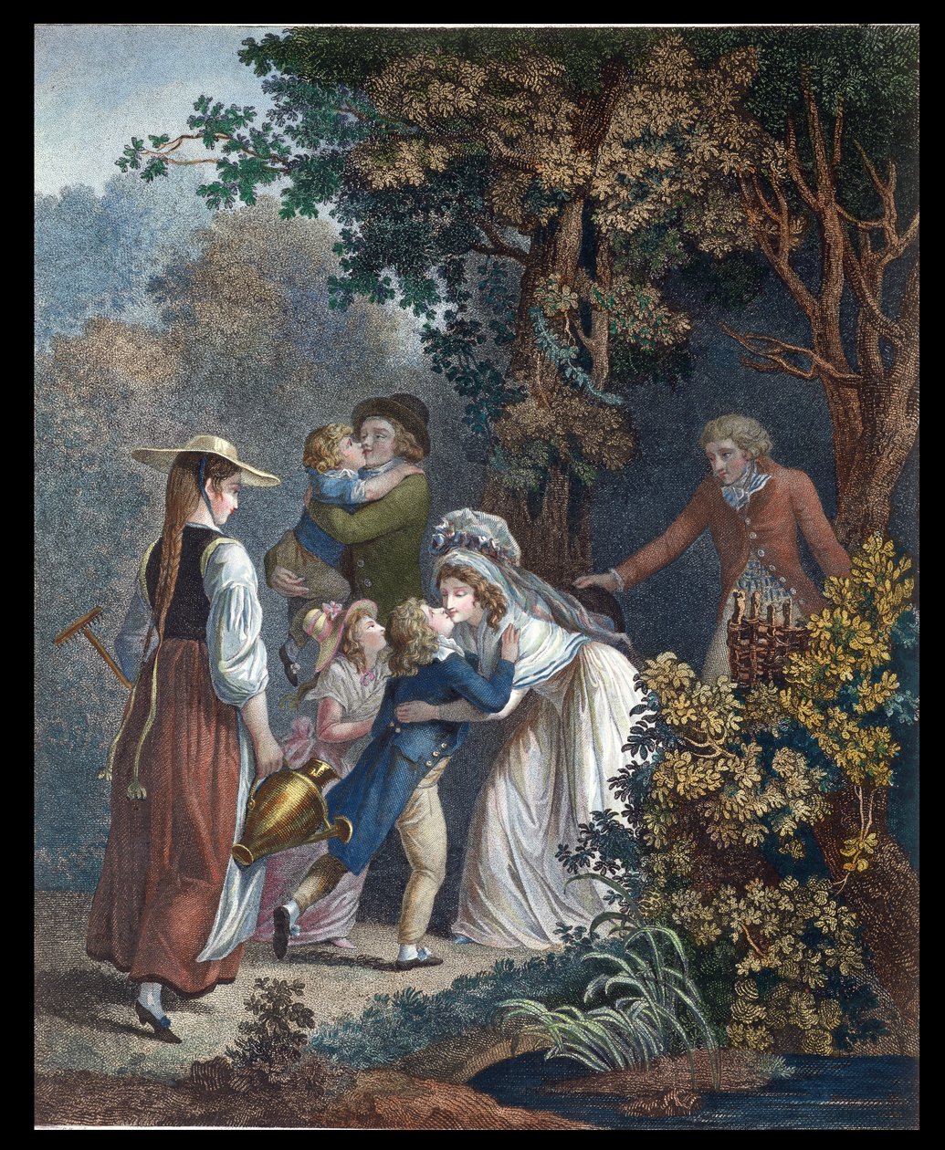 Elysium, slutningen af det 18. århundrede (farvegravering) af Jean Frederic Schall