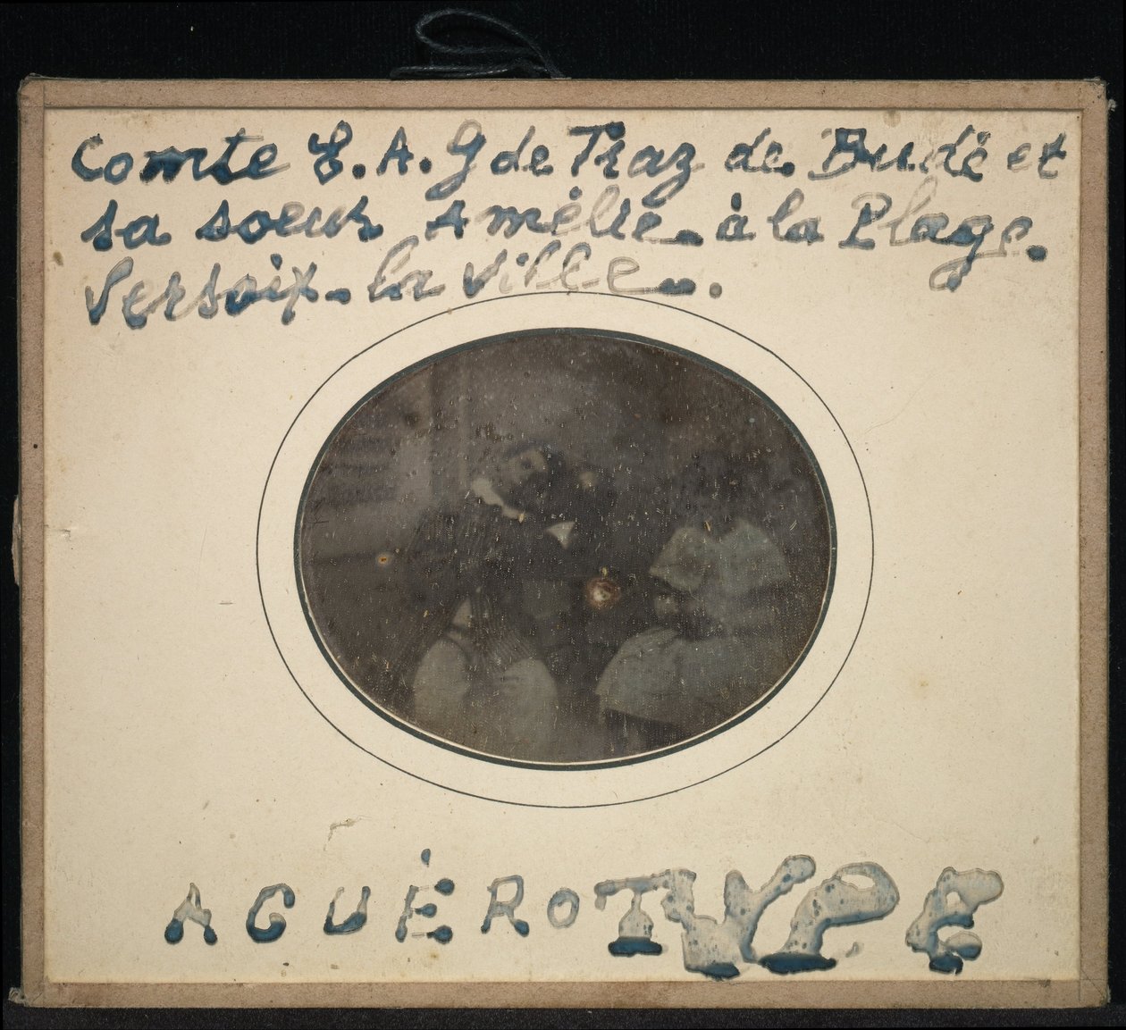 (Portræt af to børn), (grev Ernest Andre Gabriel de Traz de Budé og hans søster Amélie) af Jean Gabriel Eynard