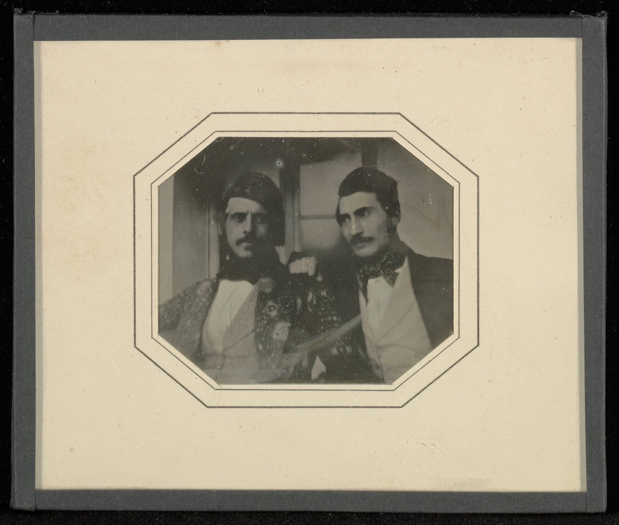 (Portræt af to moustachioede mænd) af Jean Gabriel Eynard