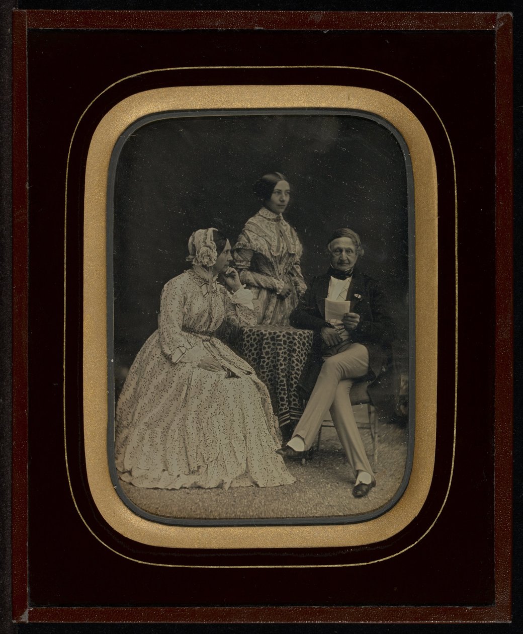 Portræt af Jean Gabriel og Anne-Charlotte-Adélaide Eynard med Madame Charrière af Jean Gabriel Eynard