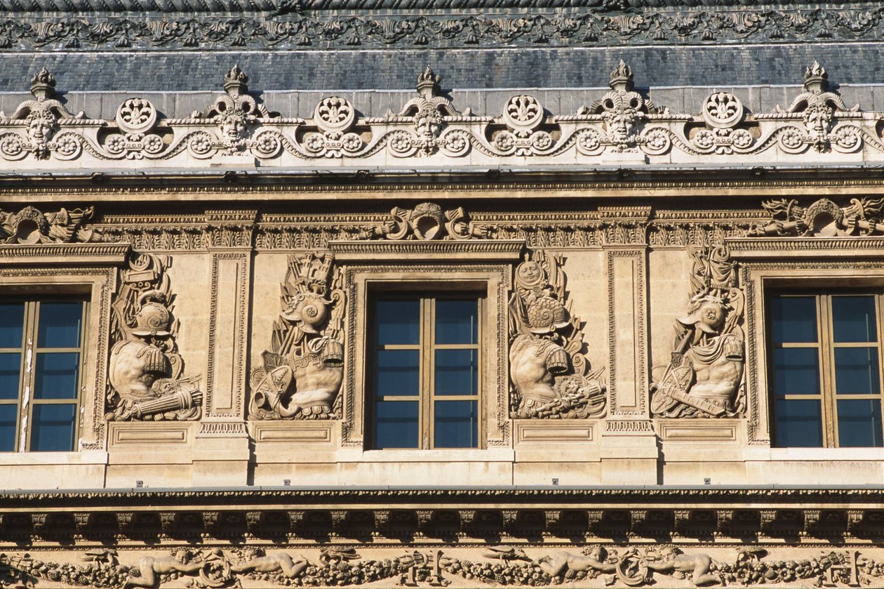 Cour Carree; Lescot fløj, detalje af Jean Goujon