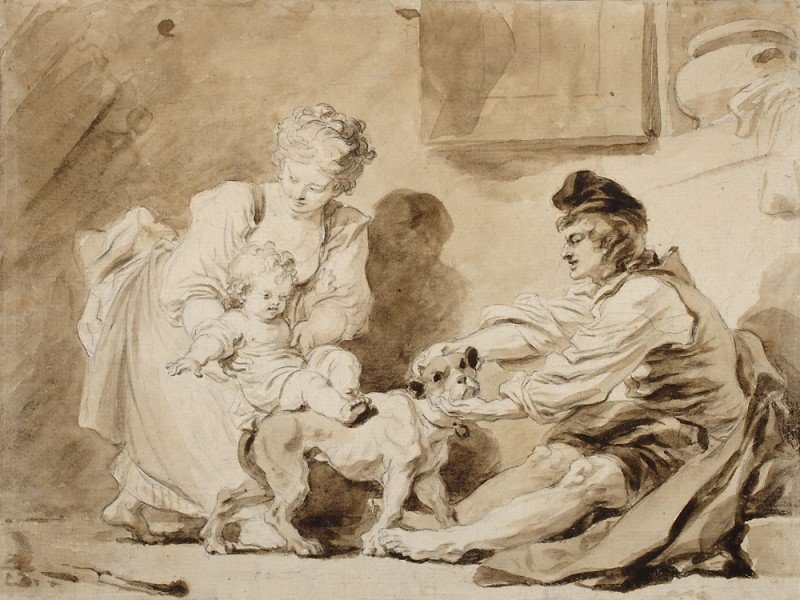 Første lektion i ridning af Jean Honore Fragonard