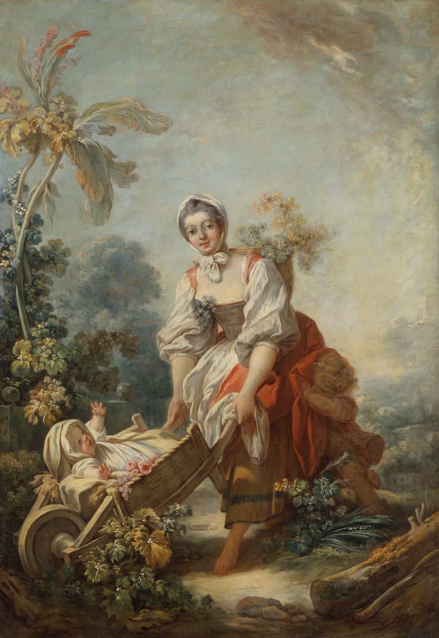 Glæden ved at være mor af Jean Honore Fragonard