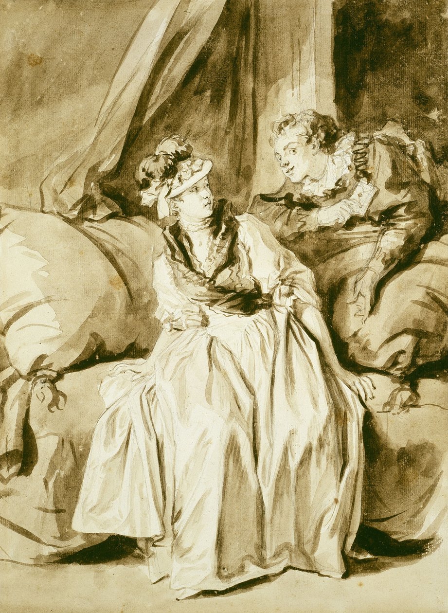 Brevet eller Den spanske Samtale af Jean Honore Fragonard