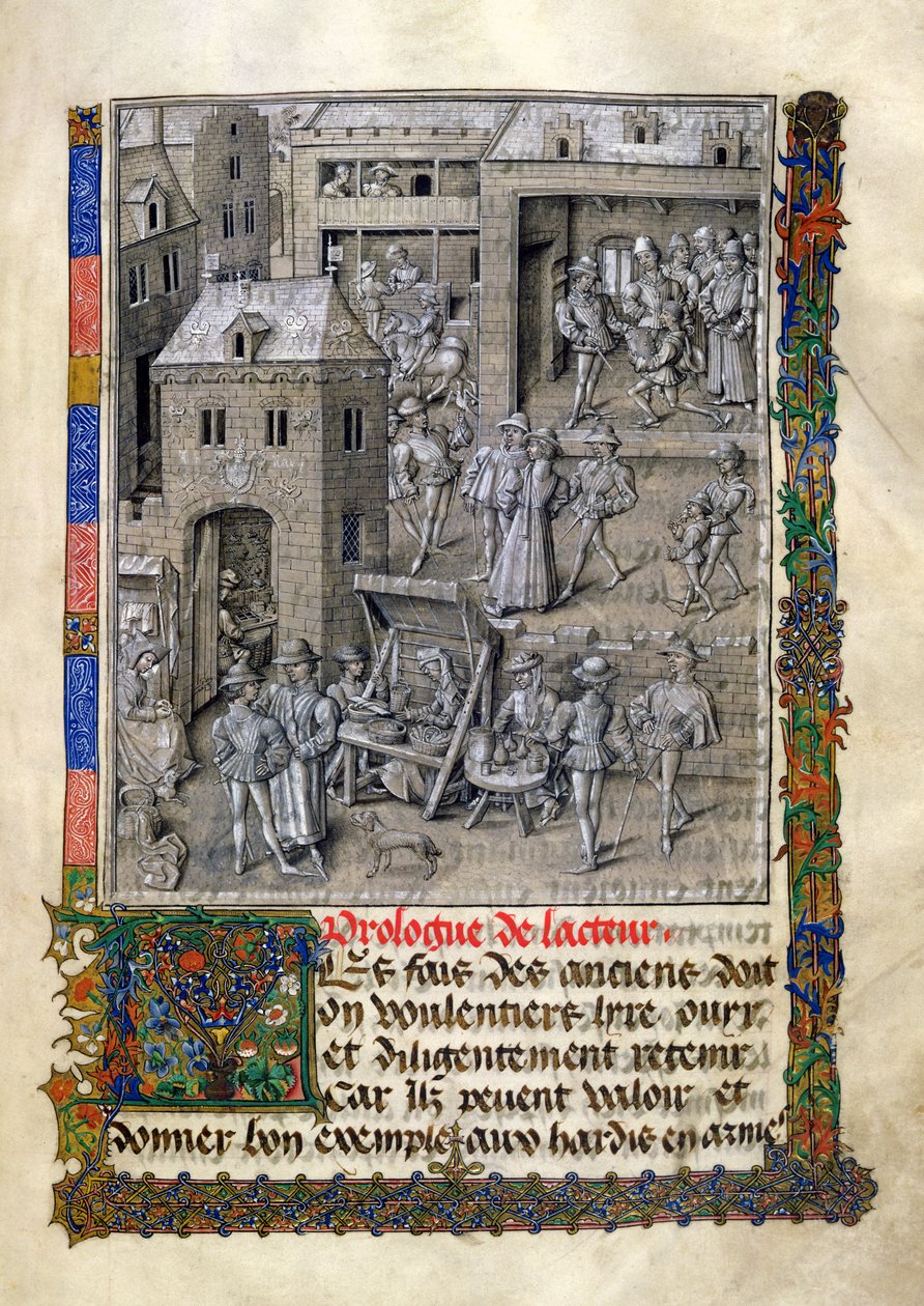 Ms 9066 f.11 Præsentation af bogen til Philippe Le Bon, fra 