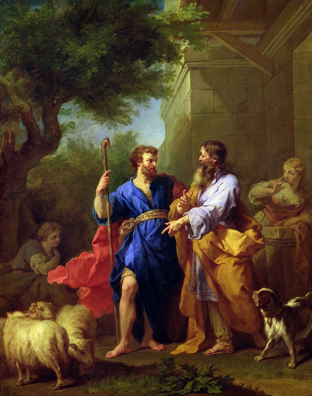 Jacob og Laban, før 1737 af Jean Bernard Restout