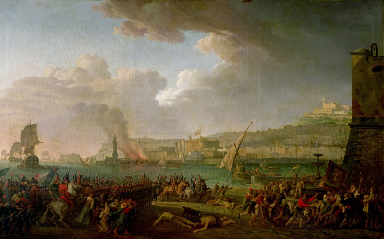 Den franske hær på vej ind i Napoli under kommando af General Championnet (1762-1800) 21. januar 1799, 1799 af Jean Jacques Francois Taurel