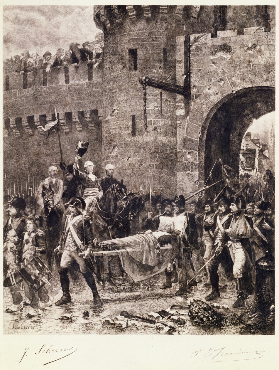 Bonchamps død i 1793 af Jean Jacques Scherrer
